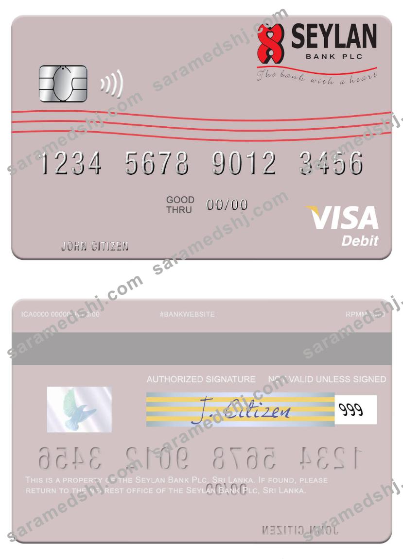 Sri Lanka Seylan Bank Plc visa debit card